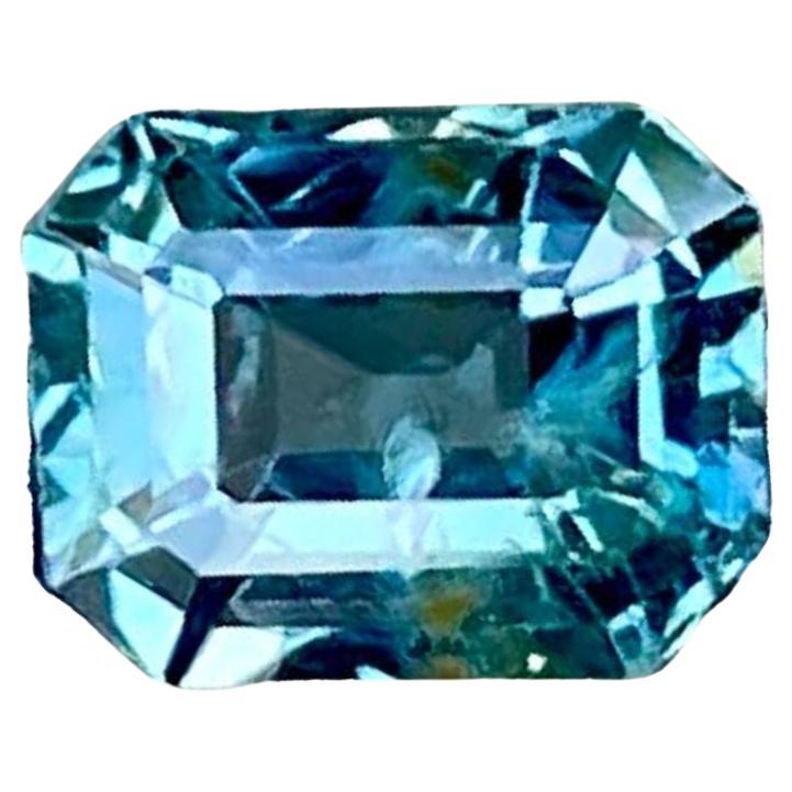 0.95 carats Grayish Blue Spinel Stone Emerald Cut Natural Burmese Gemstone