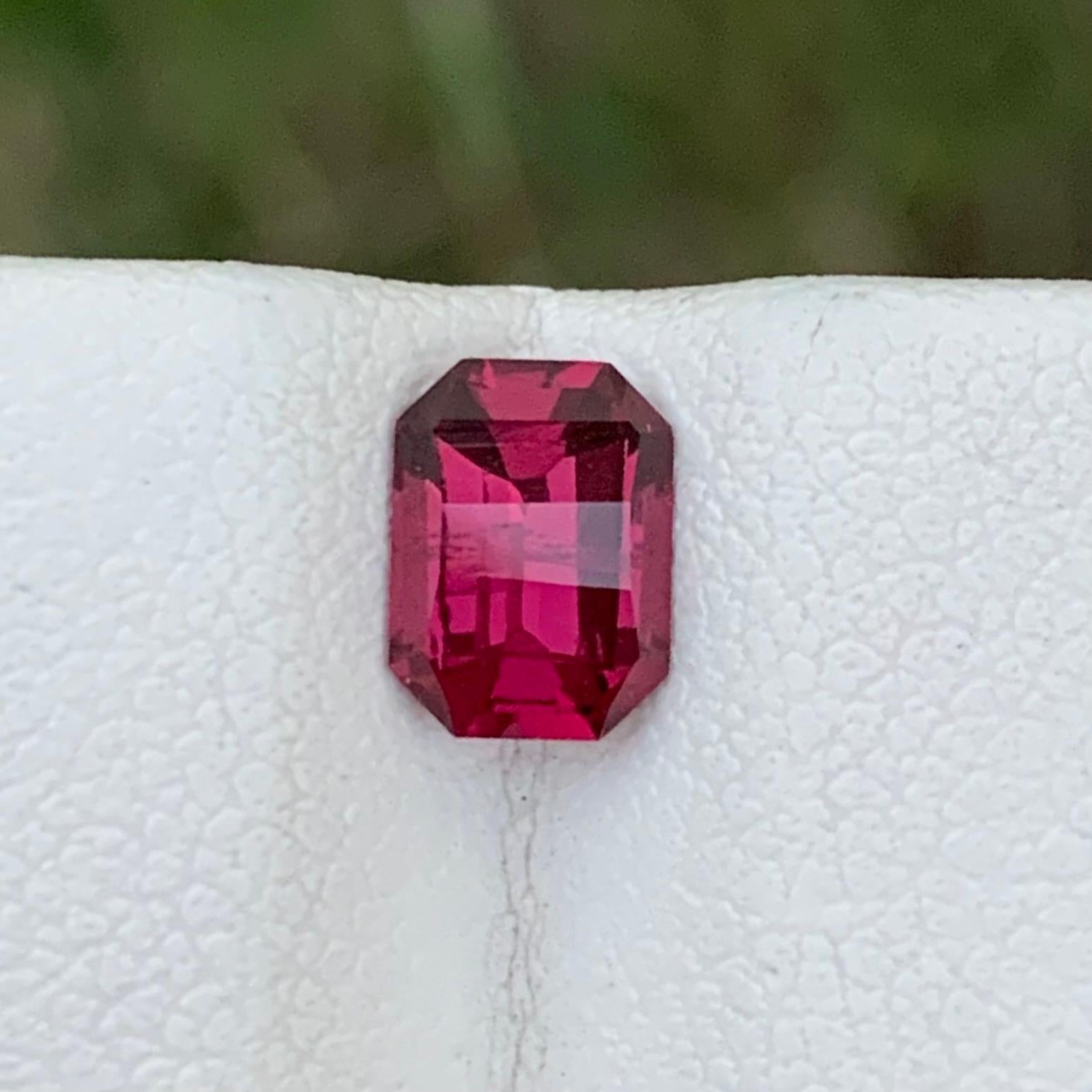 Faceted Rhodolite Garnet
Weight: 0.95 Carats 
Dimension: 6.8x5x3.3 Mm
Origin: Tanzania 
Color: Purplish Pink
Shape: Pixelated 
Rhodolite garnet is a striking and valuable gemstone that stands out for its alluring red-violet to purplish-red color.
