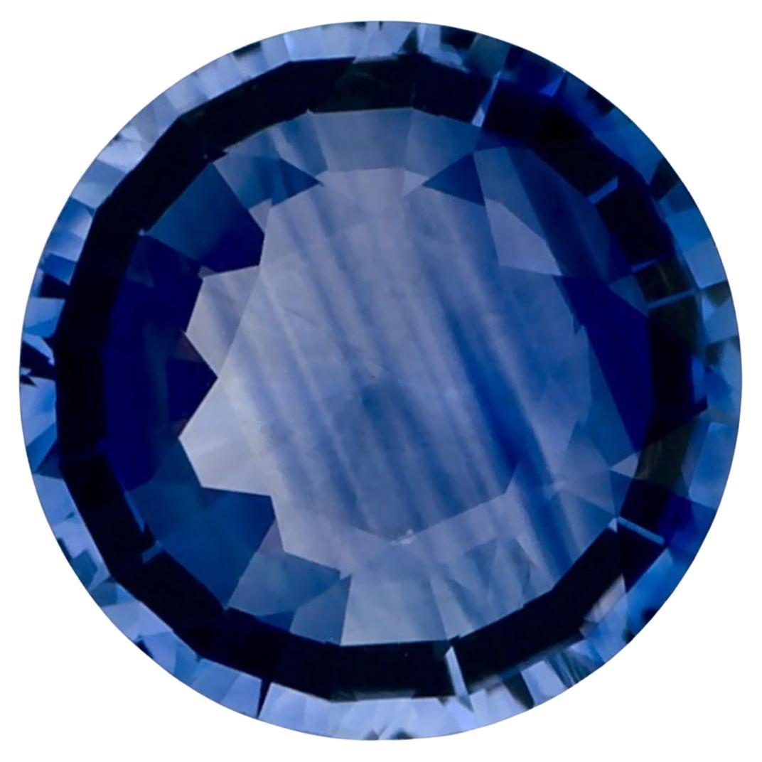 0.95 Ct Blue Sapphire Round Loose Gemstone For Sale