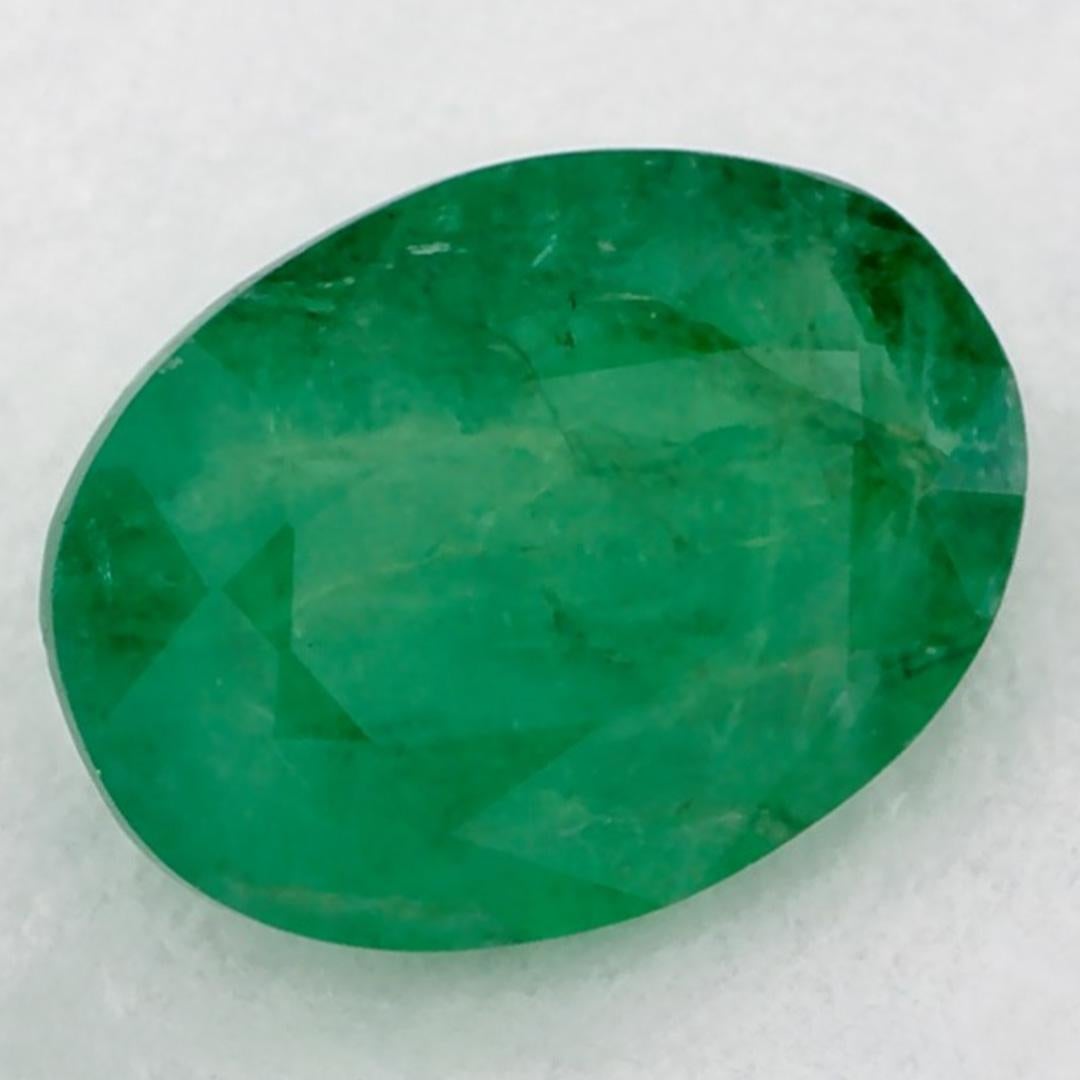 0.95 Karat Smaragd Oval Loser Edelstein (Ovalschliff) im Angebot