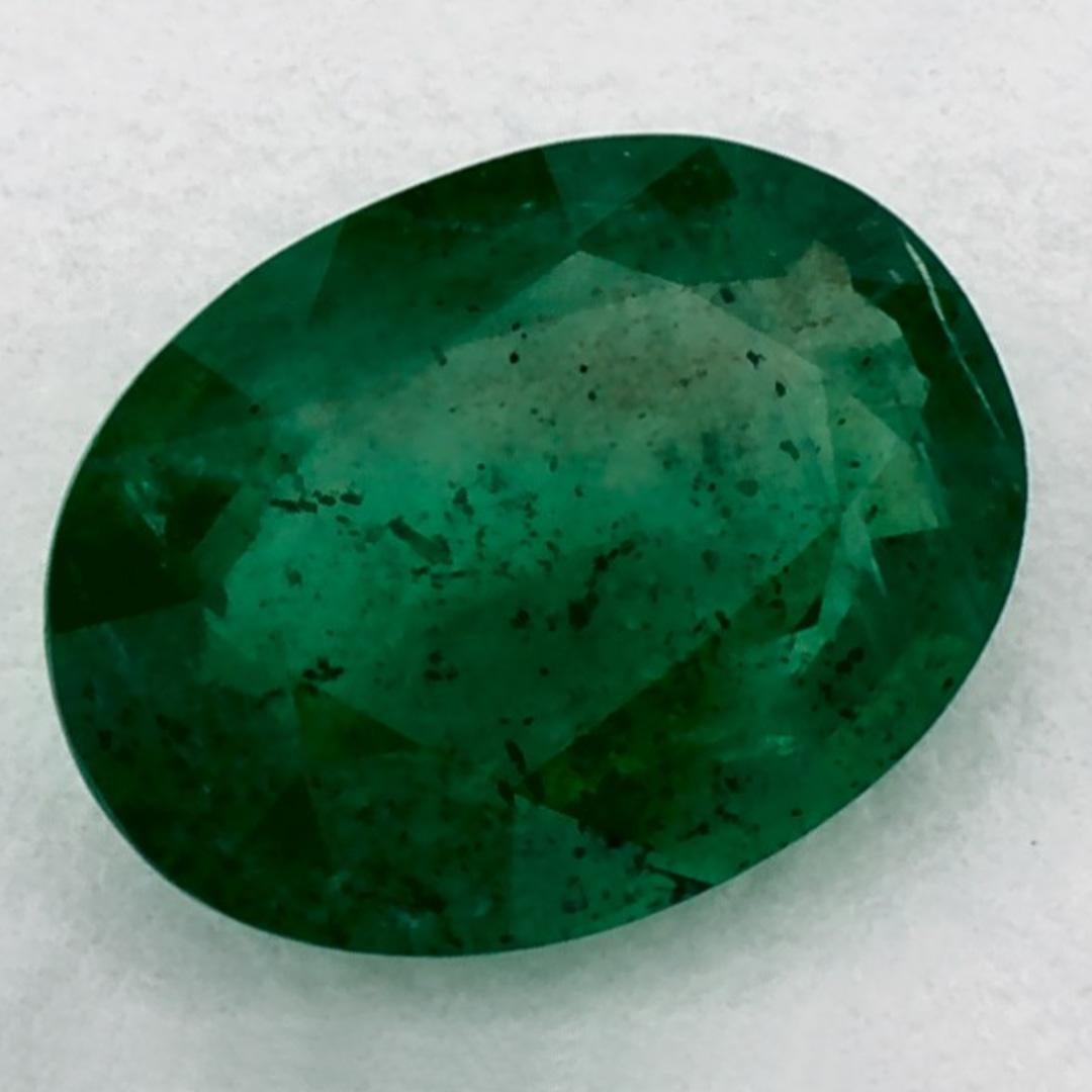 Oval Cut 0.95 Ct Emerald Oval Loose Gemstone