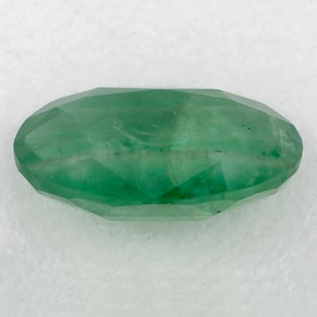 0.95 Karat Smaragd Oval Loser Edelstein im Zustand „Neu“ im Angebot in Fort Lee, NJ