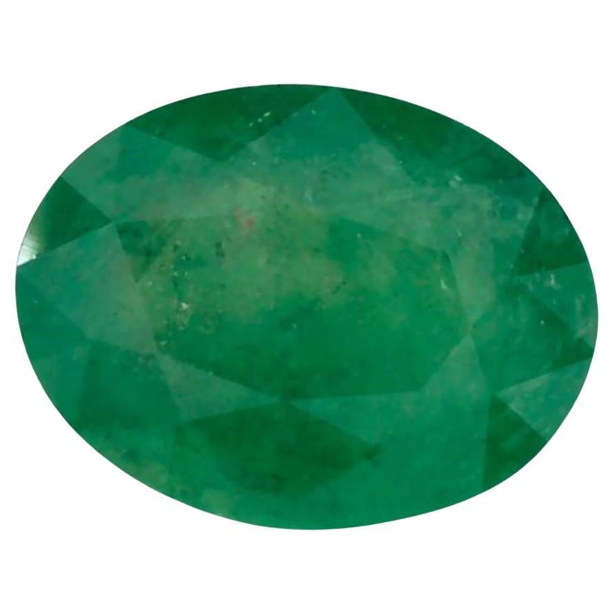 Gema suelta ovalada esmeralda de 0.95 qt