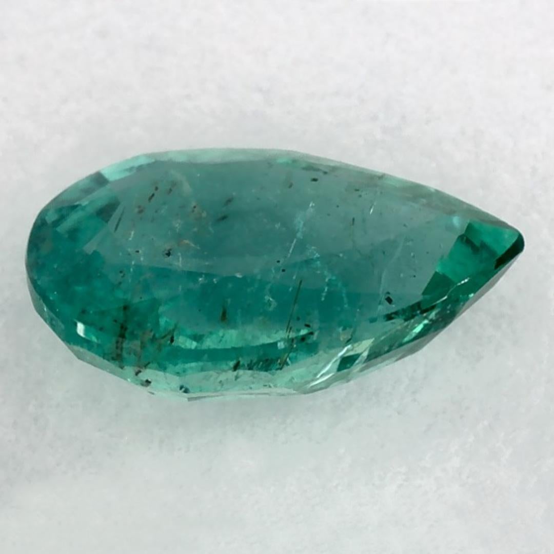 0.95 Karat Smaragd Birne Loser Edelstein im Zustand „Neu“ im Angebot in Fort Lee, NJ