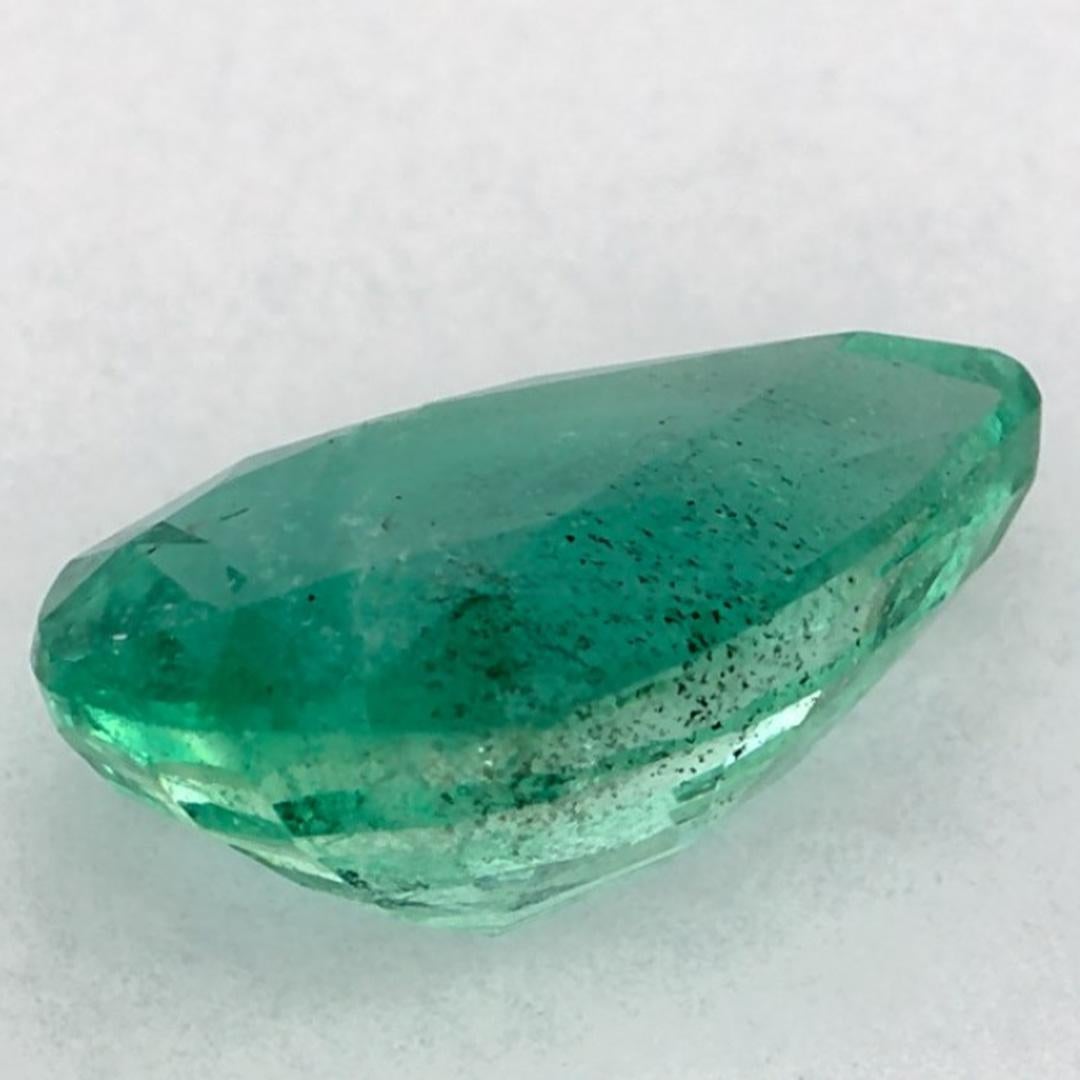 0.95 Ct Emerald Pear Loose Gemstone For Sale 3