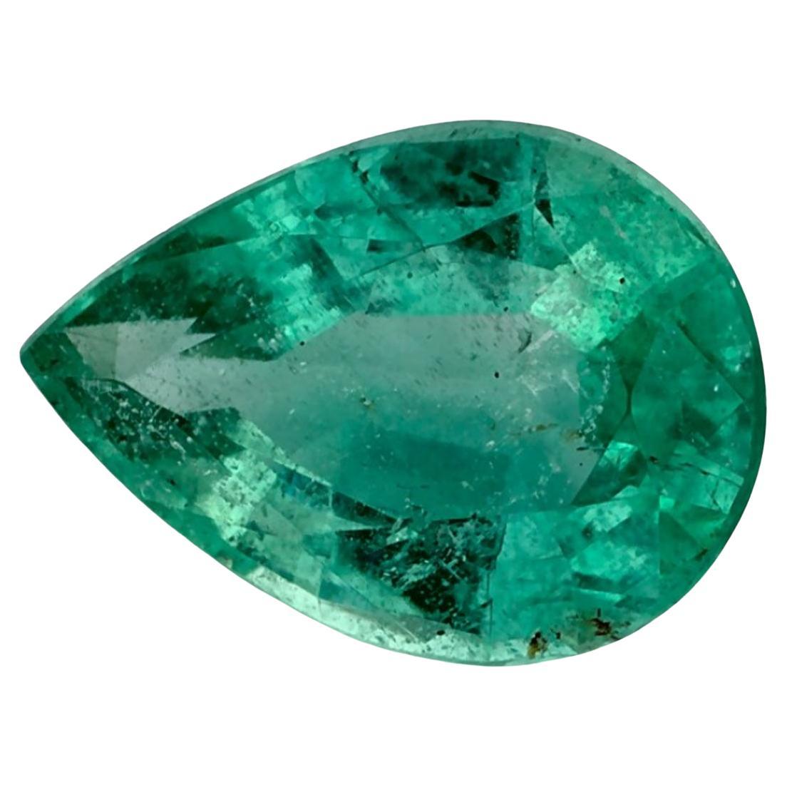 0.95 Ct Emerald Pear Loose Gemstone