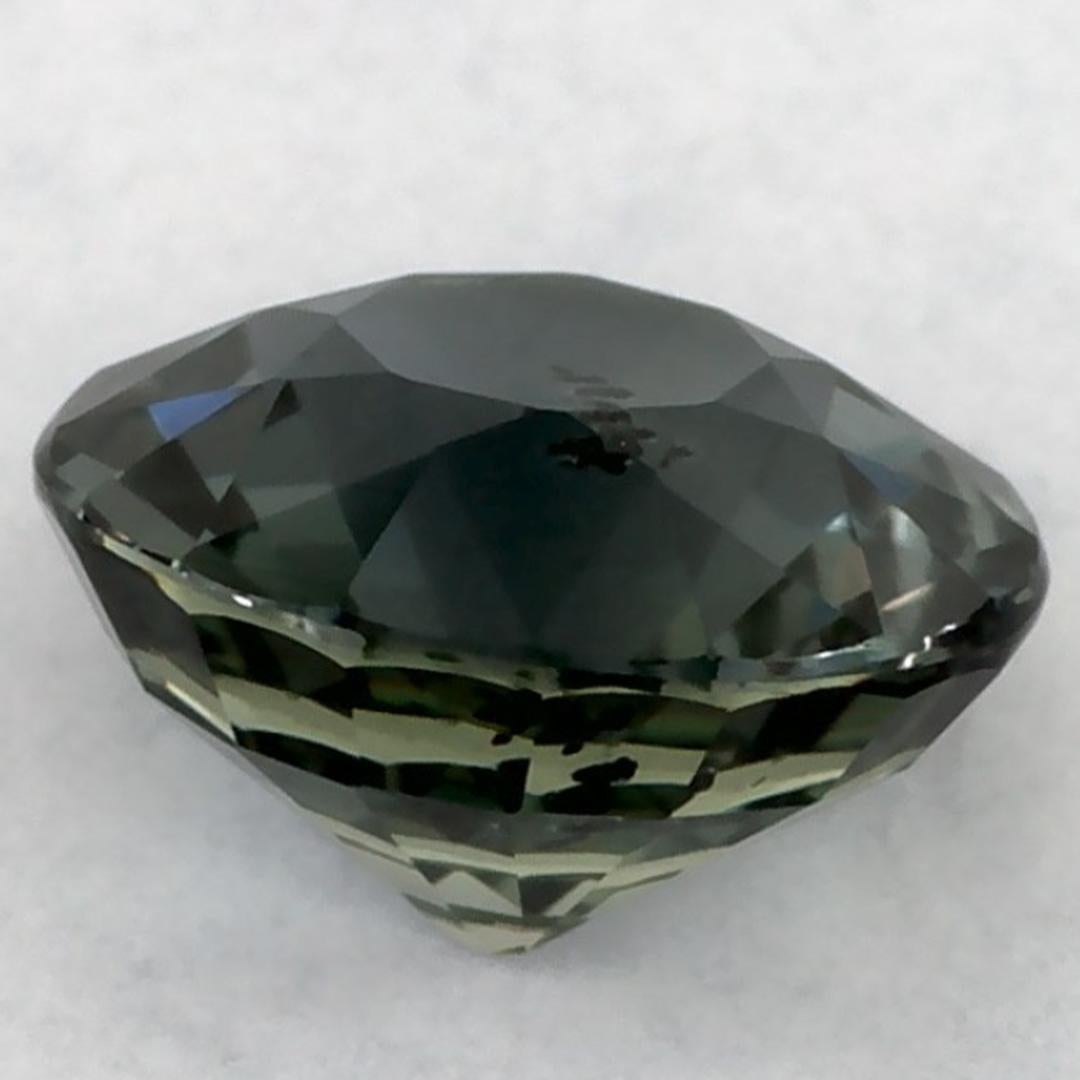 0.95 Ct Green Sapphire Round Loose Gemstone (Saphir vert rond en vrac) Neuf - En vente à Fort Lee, NJ