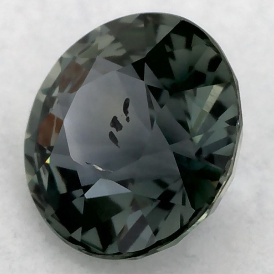 0.95 Ct Green Sapphire Round Loose Gemstone (Saphir vert rond en vrac) Pour femmes en vente