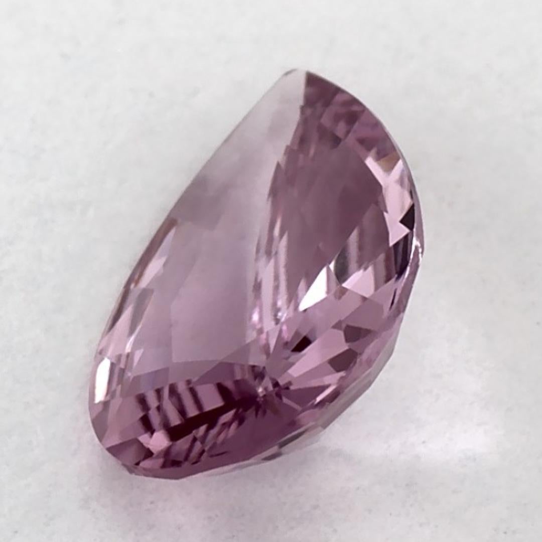 Donna 0.95 carati di zaffiro rosa a pera sciolto in vendita