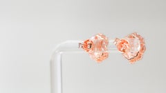 Amethyst Earrings Studs-Gemstones Birthstone 18k Rose Gold Plated Over Silver