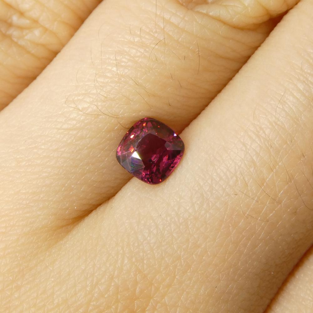 0.95ct Cushion Red Jedi Spinel from Sri Lanka In New Condition For Sale In Toronto, Ontario