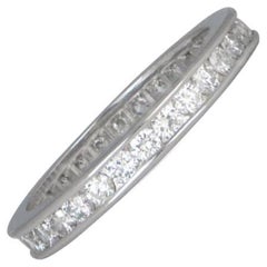 0,95 Karat Diamant Eternity Ehering, H Farbe, VS1 Reinheit, Platin