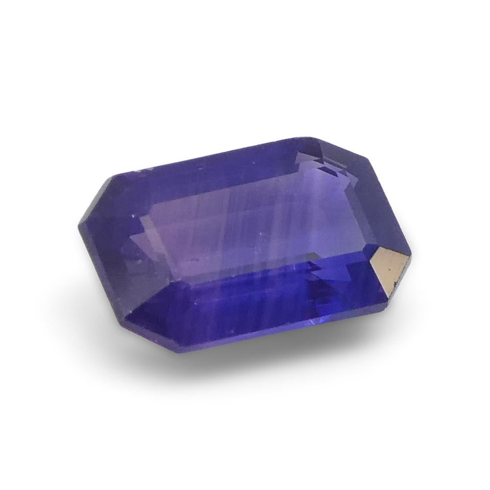 0,95 Karat Blauer/Rosafarbener Parti-Saphir im Smaragdschliff aus Madagaskar, unerhitzt im Angebot 6