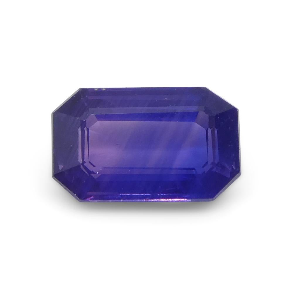 0,95 Karat Blauer/Rosafarbener Parti-Saphir im Smaragdschliff aus Madagaskar, unerhitzt im Angebot 16