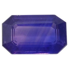 0.95ct Emerald Cut Blue/Pink Parti Colour Sapphire from Madagascar, Unheated