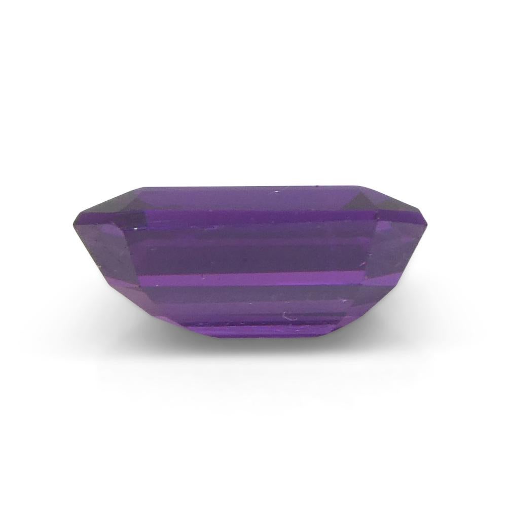 0.95ct Emerald Cut Purple Sapphire from East Africa, Unheated For Sale 4