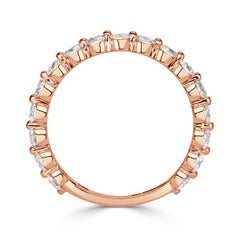 0,95ct Runder Brillantschliff Diamant Hochzeit Band in 18k Rose Gold