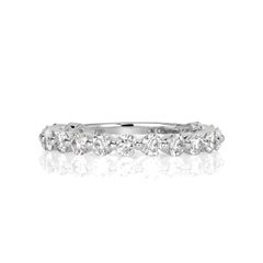 0.95ct Round Brilliant Cut Diamond Wedding Band in Platinum