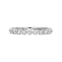 0.95ct Round Brilliant Cut Diamond Wedding Band in Platinum
