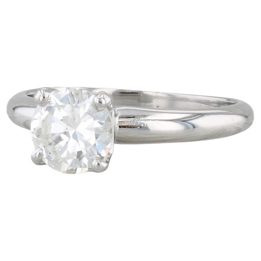 0.95ct Round Diamond Solitaire Engagement Ring Platinum Size 5.5 GIA