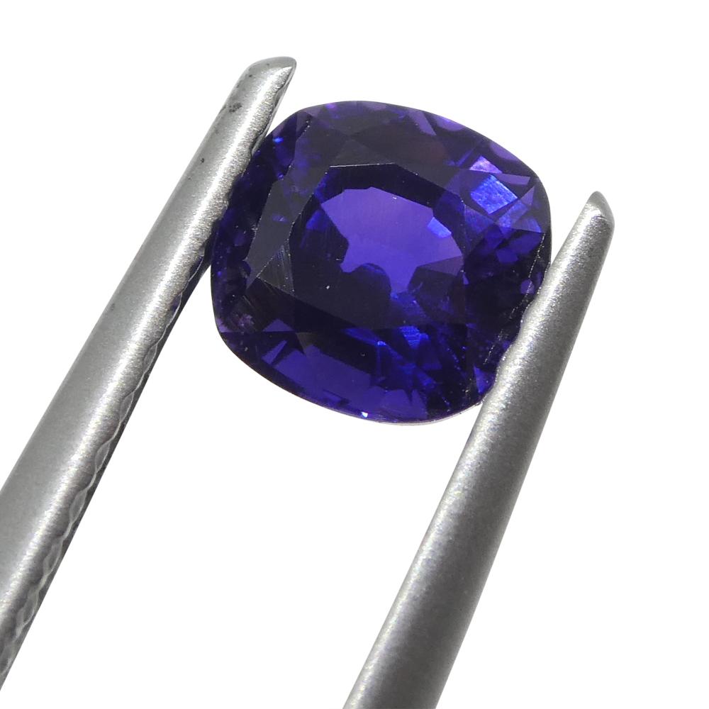 0.95ct Square Cushion Purple Sapphire from Madagascar en vente 5