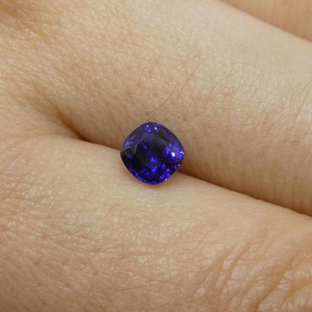 0.95ct Square Cushion Purple Sapphire from Madagascar en vente 8