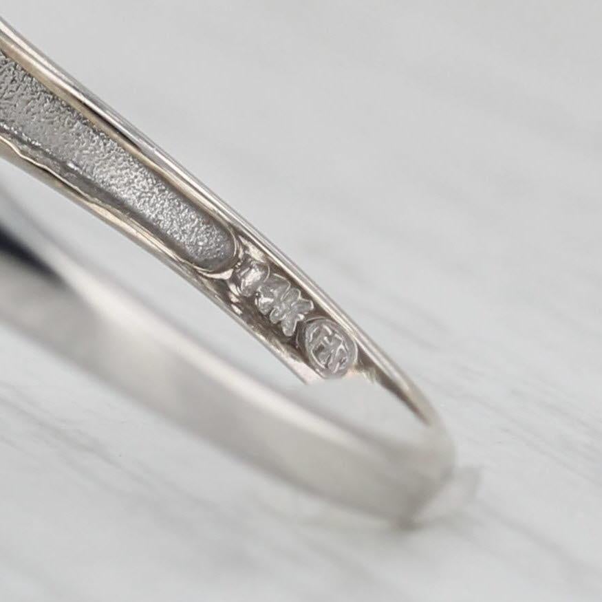 Anello a grappolo con diamanti da 0,95 ct. in oro bianco 14k, misura 8,25 in vendita 2