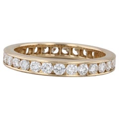 0.95ctw Diamond Eternity Band 18k Yellow Gold Stackable Anniversary Wedding Ring
