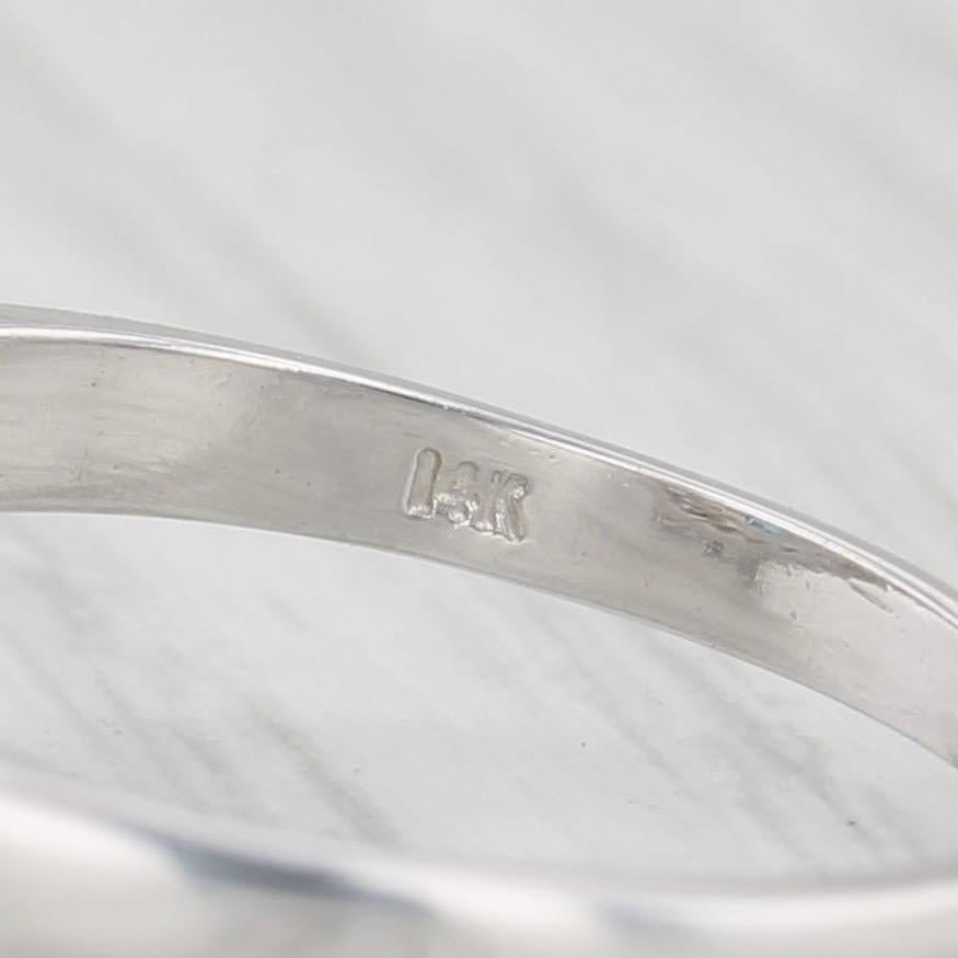 Anello con diamante Topazio Blu di Londra da 0,95 ct. in oro bianco 14k misura 7,5 Scintilla di fidanzamento in vendita 2