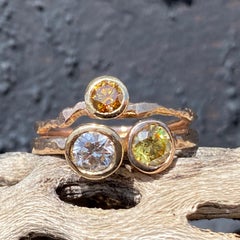 0.96 Carat "Jumble" Ring: Multi-Colored Diamonds in Multi-Colored 18 Karat Gold