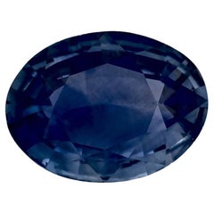 0.96 Karat Blauer Saphir Oval Loser Edelstein