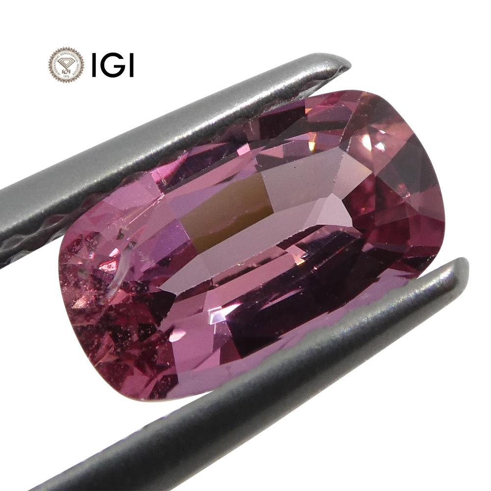 0.96 ct Cushion Pink Sapphire IGI Certified For Sale 1