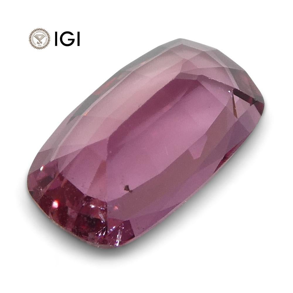 0.96 ct Cushion Pink Sapphire IGI Certified For Sale 2