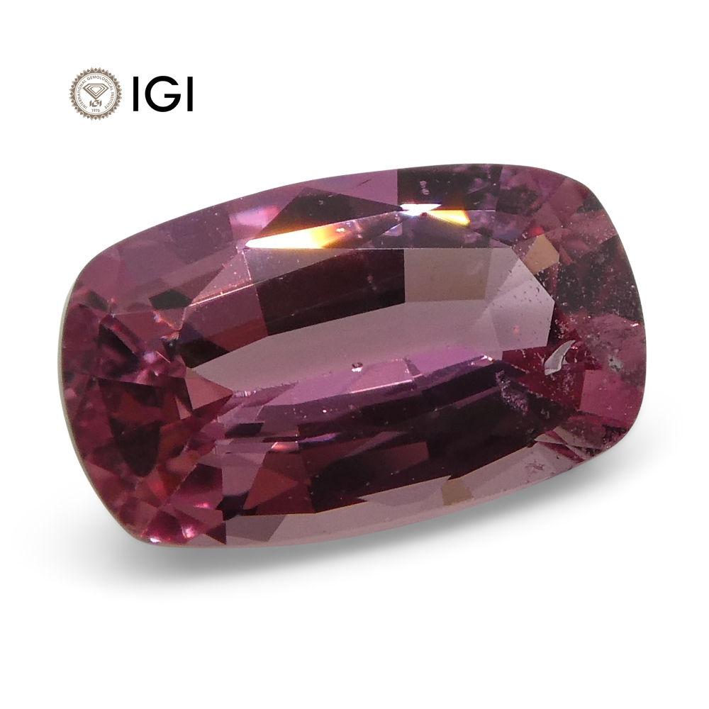 0.96 ct Cushion Pink Sapphire IGI Certified For Sale 3