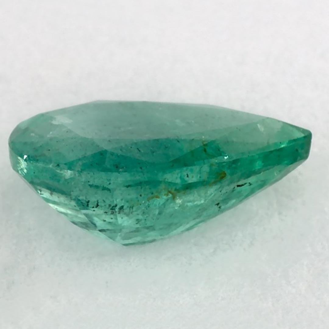 0.96 Karat Smaragd Birne Loser Edelstein im Zustand „Neu“ im Angebot in Fort Lee, NJ