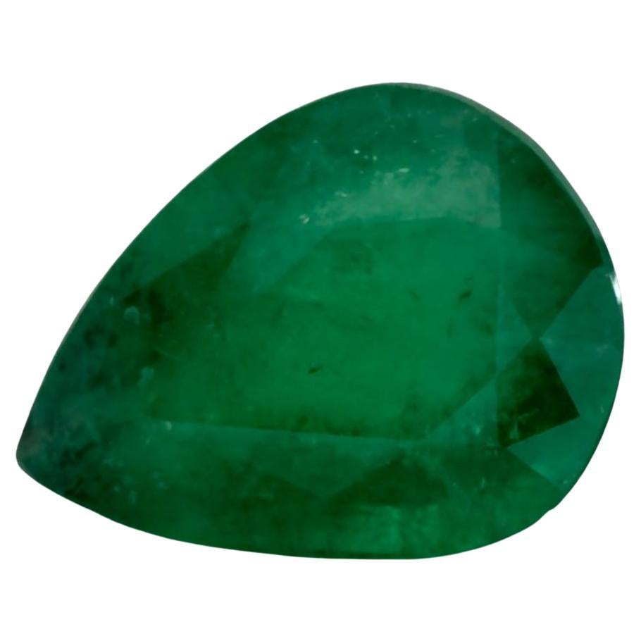 0.96 Ct Emerald Pear Loose Gemstone