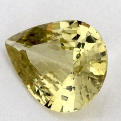 0.96 Ct Green Sapphire Pear Loose Gemstone