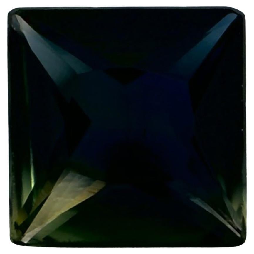 0.96 Ct Green Sapphire Princess Loose Gemstone