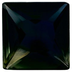 0.96 Ct Green Sapphire Princess Loose Gemstone