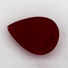 0.96 Ct Ruby Pear Loose Gemstone
