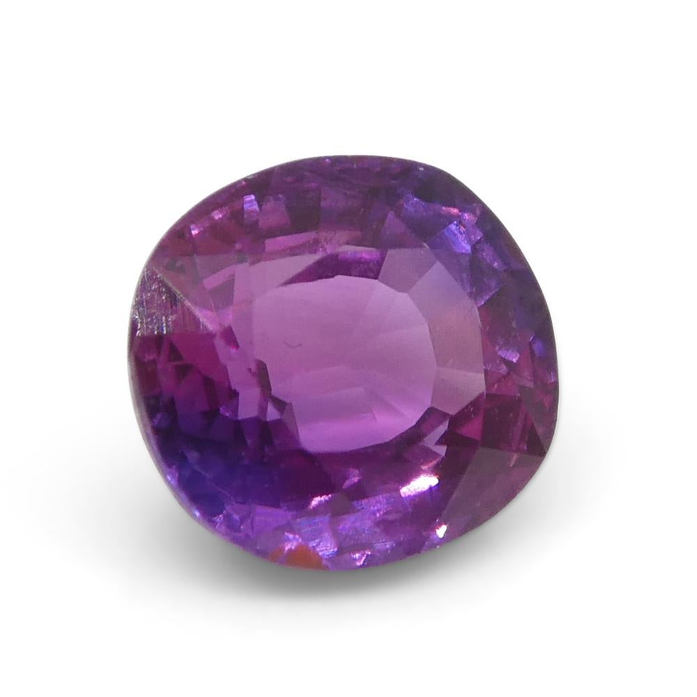 0.96ct Cushion Pink Sapphire from East Africa, Unheated For Sale 7