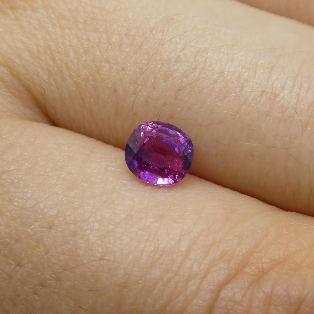 Saphir rose taille coussin 0.96 carat provenant d'Afrique de l'Est, non chauffé Neuf - En vente à Toronto, Ontario