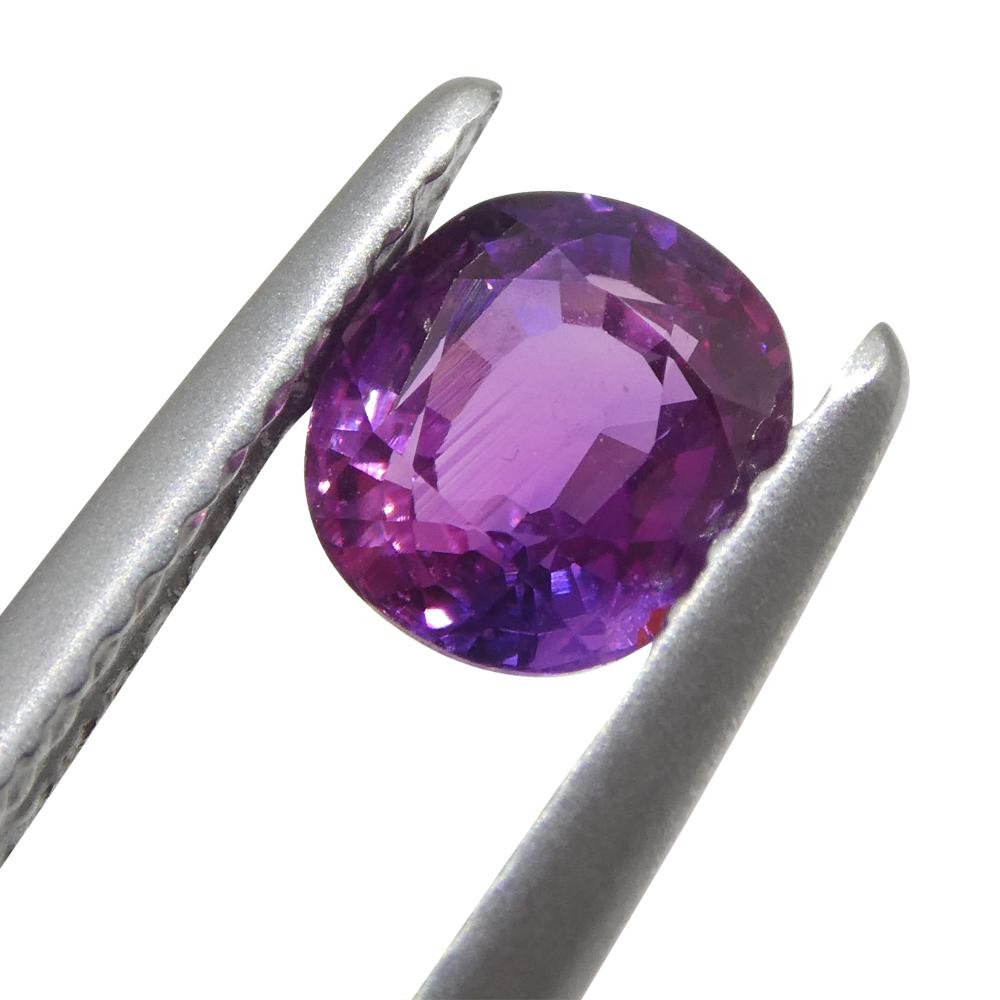 Women's or Men's 0.96ct Cushion Pink Sapphire from East Africa, Unheated For Sale