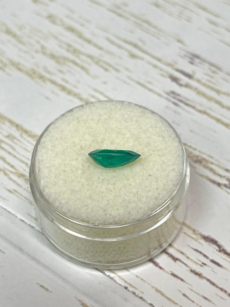 0.96ct Dark Green Colombian Emerald - Pear Cut Teardrop May Birthstone Gem For Sale 3