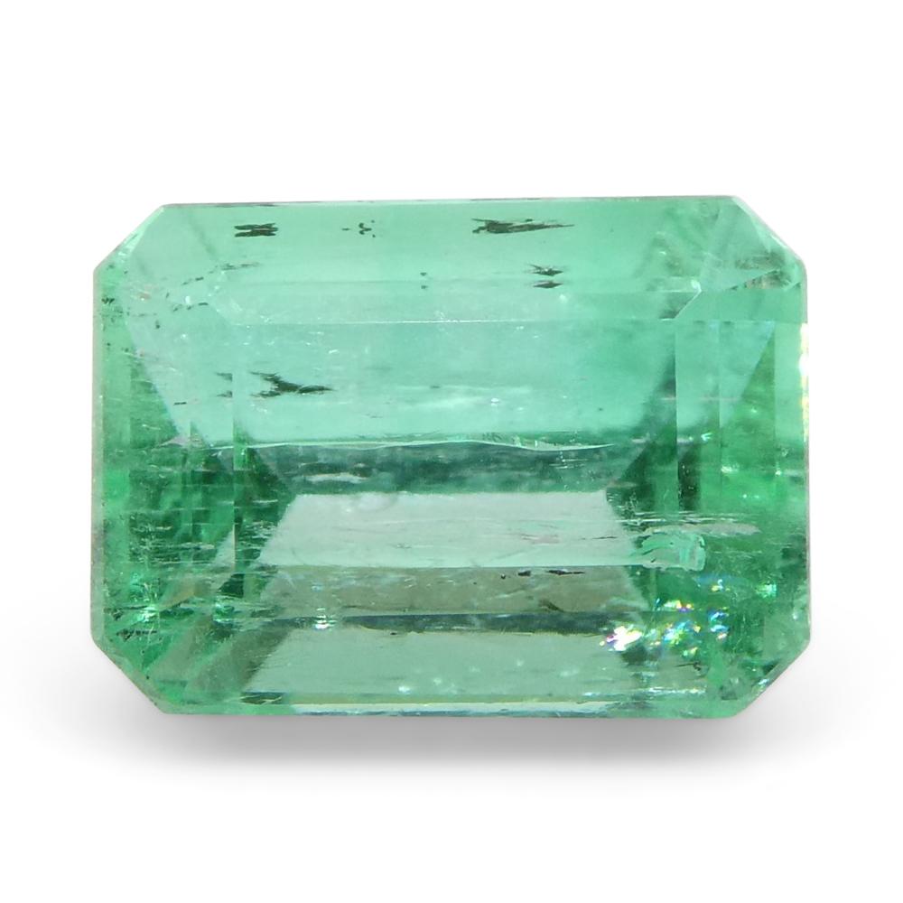 0.96ct Emerald Cut Green Emerald from Colombia For Sale 4
