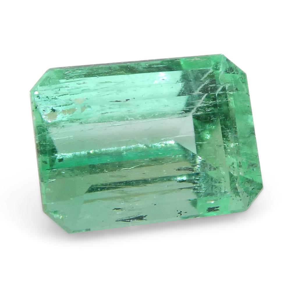 0.96ct Emerald Cut Green Emerald from Colombia For Sale 5