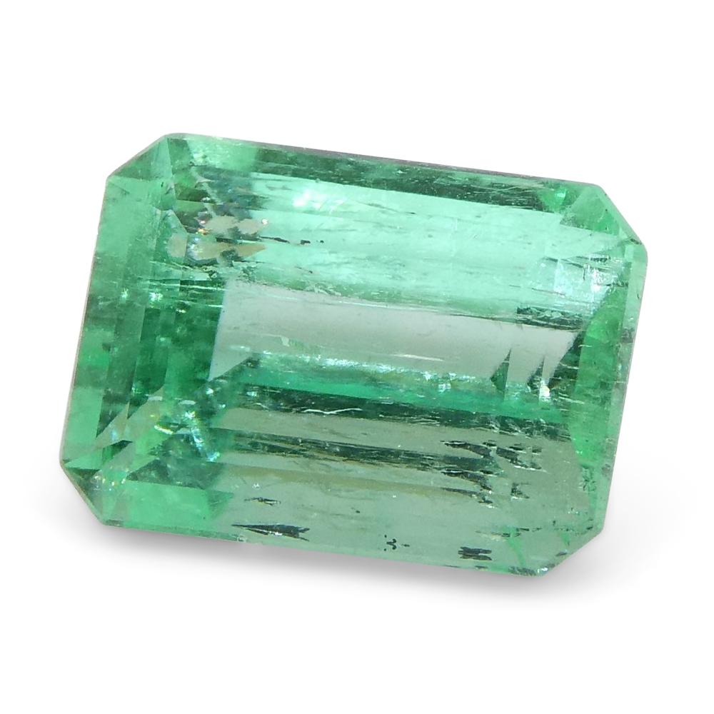 0.96ct Emerald Cut Green Emerald from Colombia For Sale 6