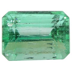 0.96ct Emeraude verte de Colombie, taille émeraude