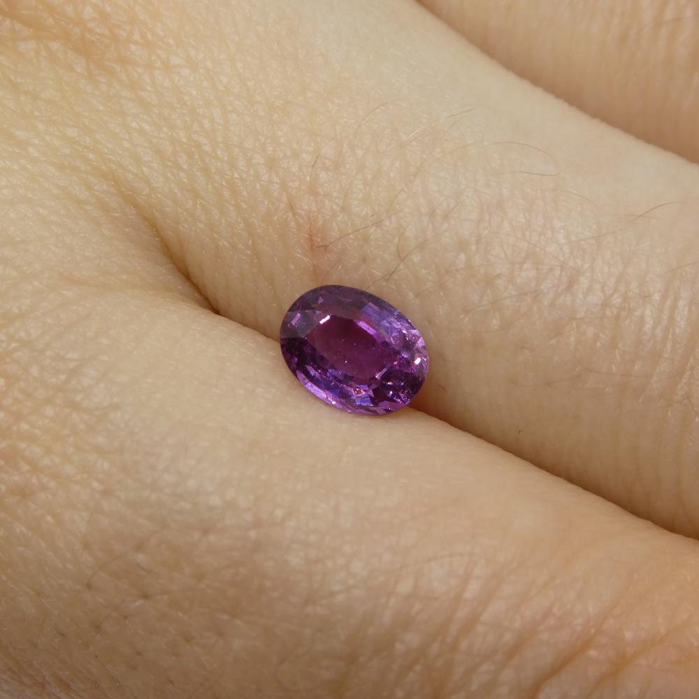 0.96ct Oval Pink Sapphire from East Africa, Unheated For Sale 5