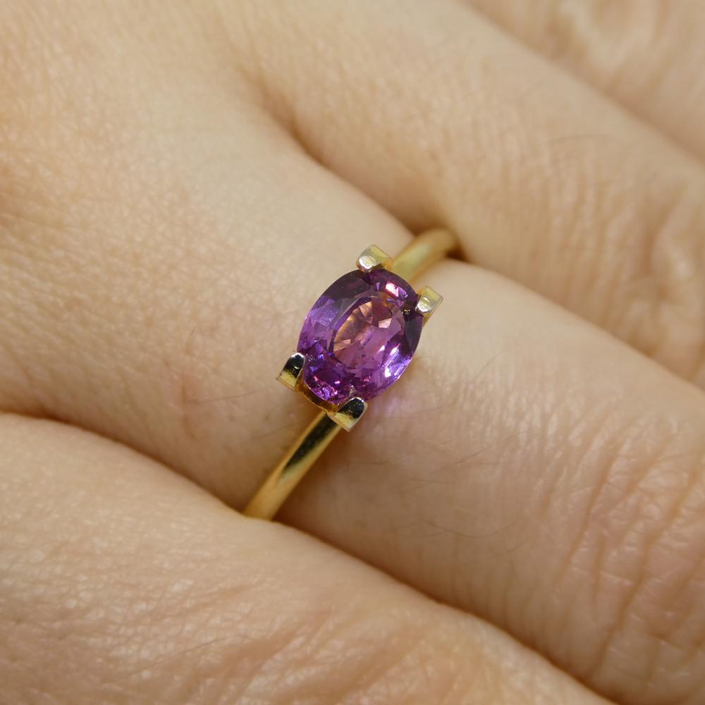 0.96ct Oval Pink Sapphire from East Africa, Unheated For Sale 6